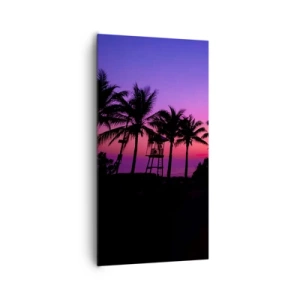 Quadro su tela - Stampe su Tela - Sera sotto le palme - 65x120 cm