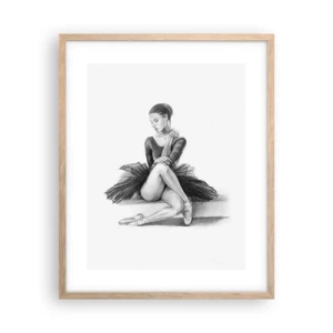 Poster in cornice rovere chiaro - Incantata dalla danza - 40x50 cm