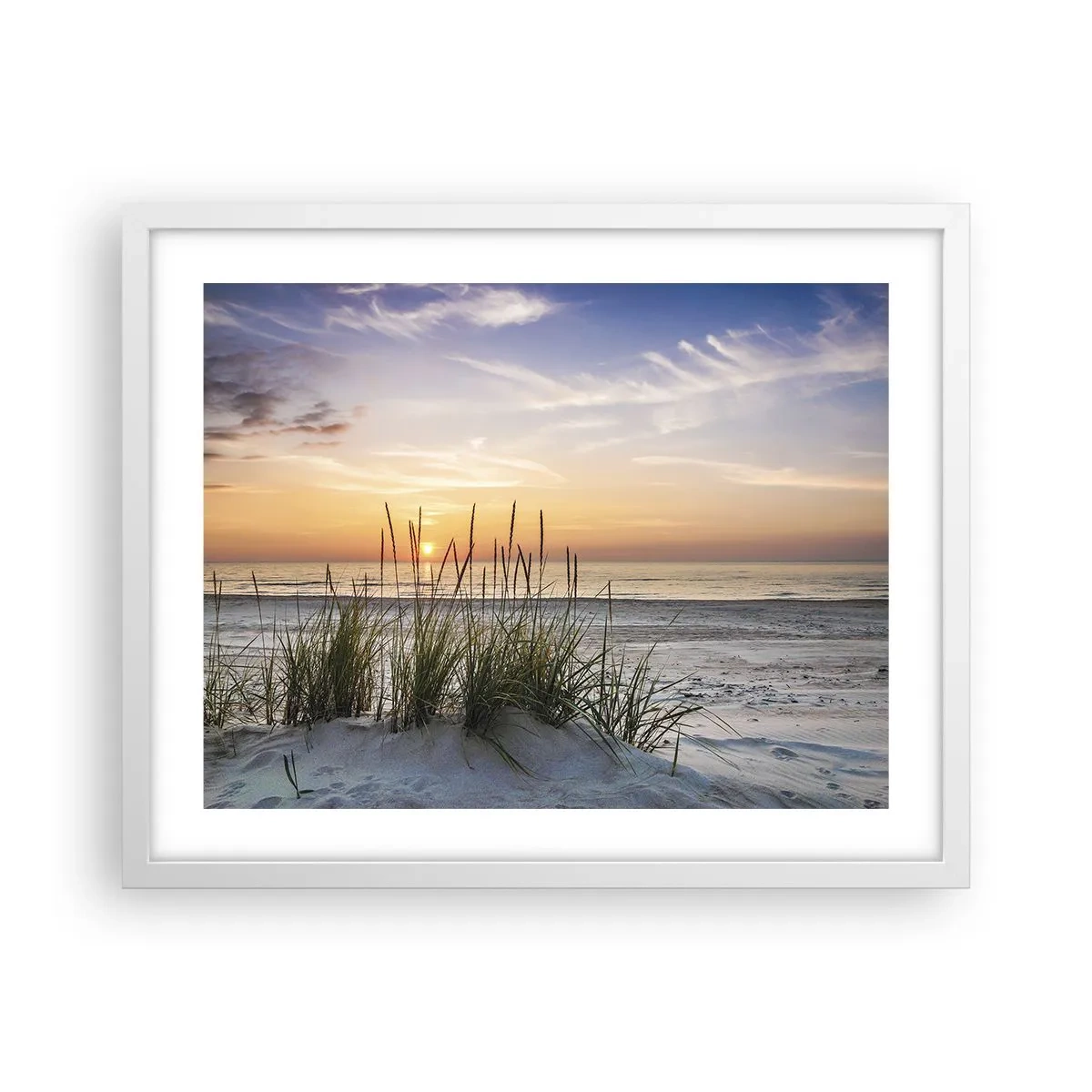 Poster in cornice bianca - Guarda, pensa, senti - 50x40 cm