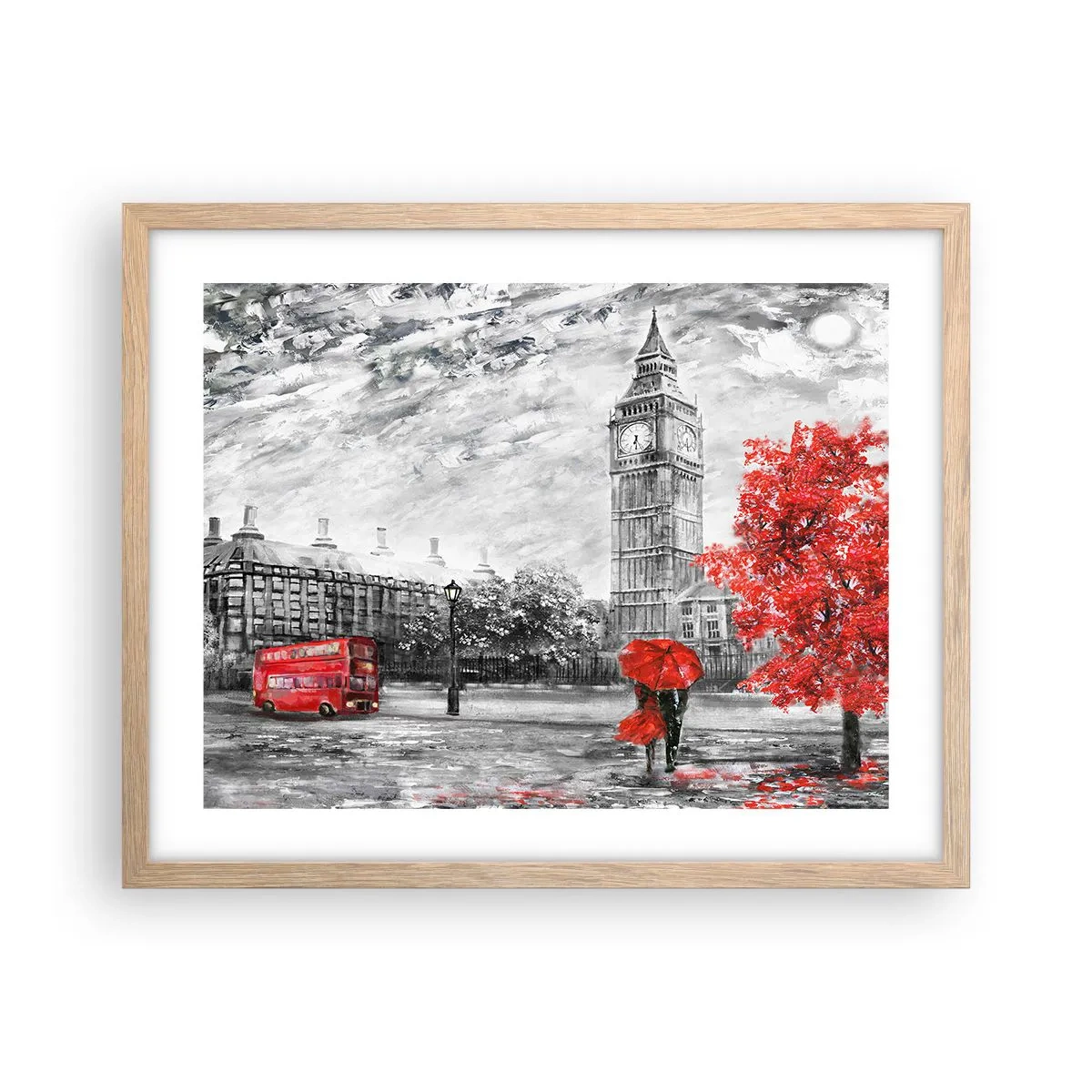 Poster in cornice rovere chiaro - Un giorno eccitante - 50x40 cm