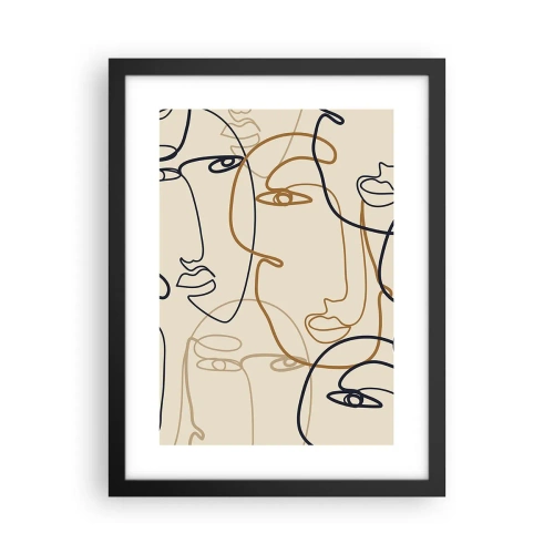 Poster in cornice nera - Ritratto multiplo - 30x40 cm