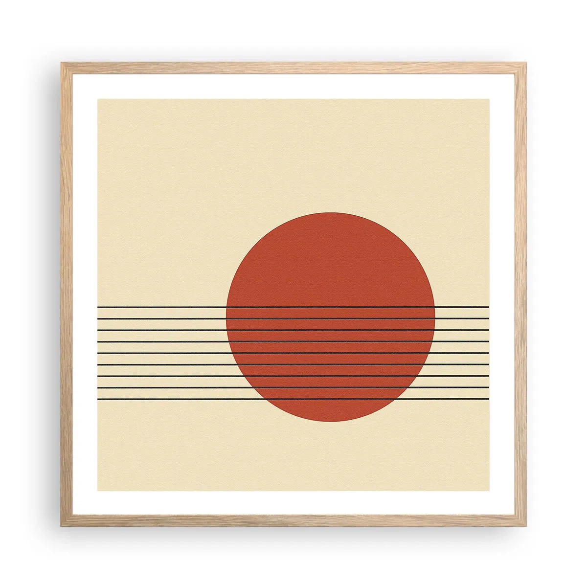 Poster in cornice rovere chiaro - Nel cerchio e oltre - 60x60 cm