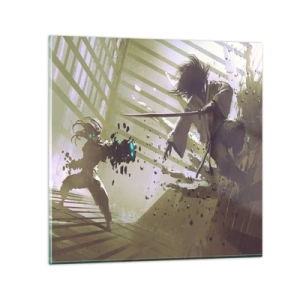 Quadro su vetro - Anche tu puoi essere un samurai - 70x70 cm