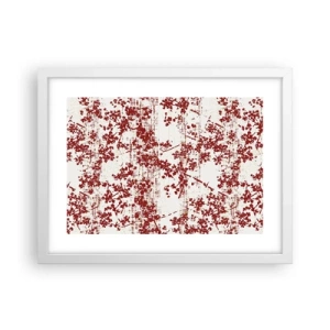 Poster in cornice bianca - Come l'antico percalle - 40x30 cm