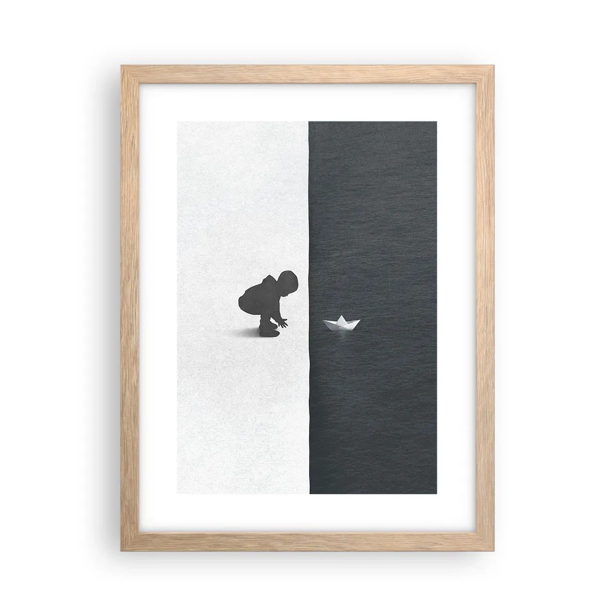 Poster in cornice rovere chiaro - La grande spedizione - 30x40 cm