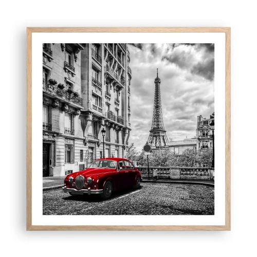 Poster in cornice rovere chiaro - Predatore in città - 60x60 cm