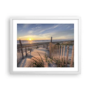 Poster in cornice bianca - Luci e ombre del vento - 50x40 cm