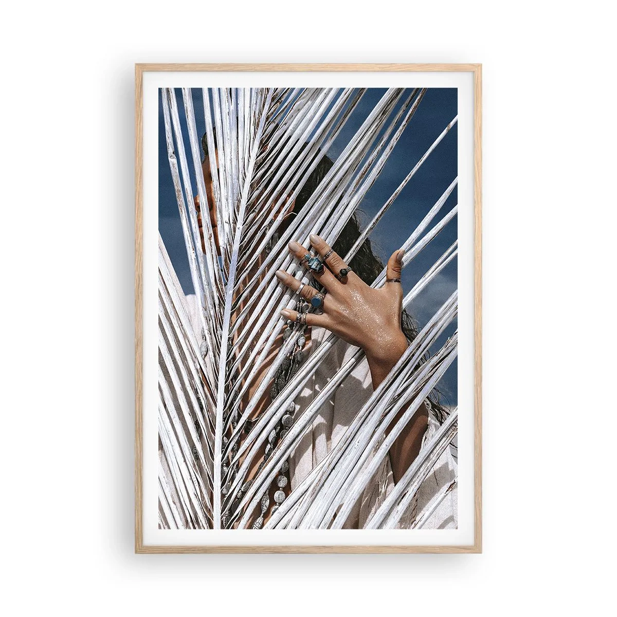 Poster in cornice rovere chiaro - La ragazza dello sciamano? - 70x100 cm