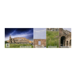 Campione di Fotomurale Premium Sand - Arena di combattimenti - Architettura, Roma, Colosseo - 100x30 cm