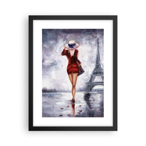Poster in cornice nera - Simboli di Parigi - 30x40 cm