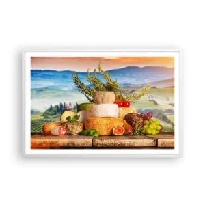 Poster in cornice bianca - La gioia italiana della vita - 91x61 cm