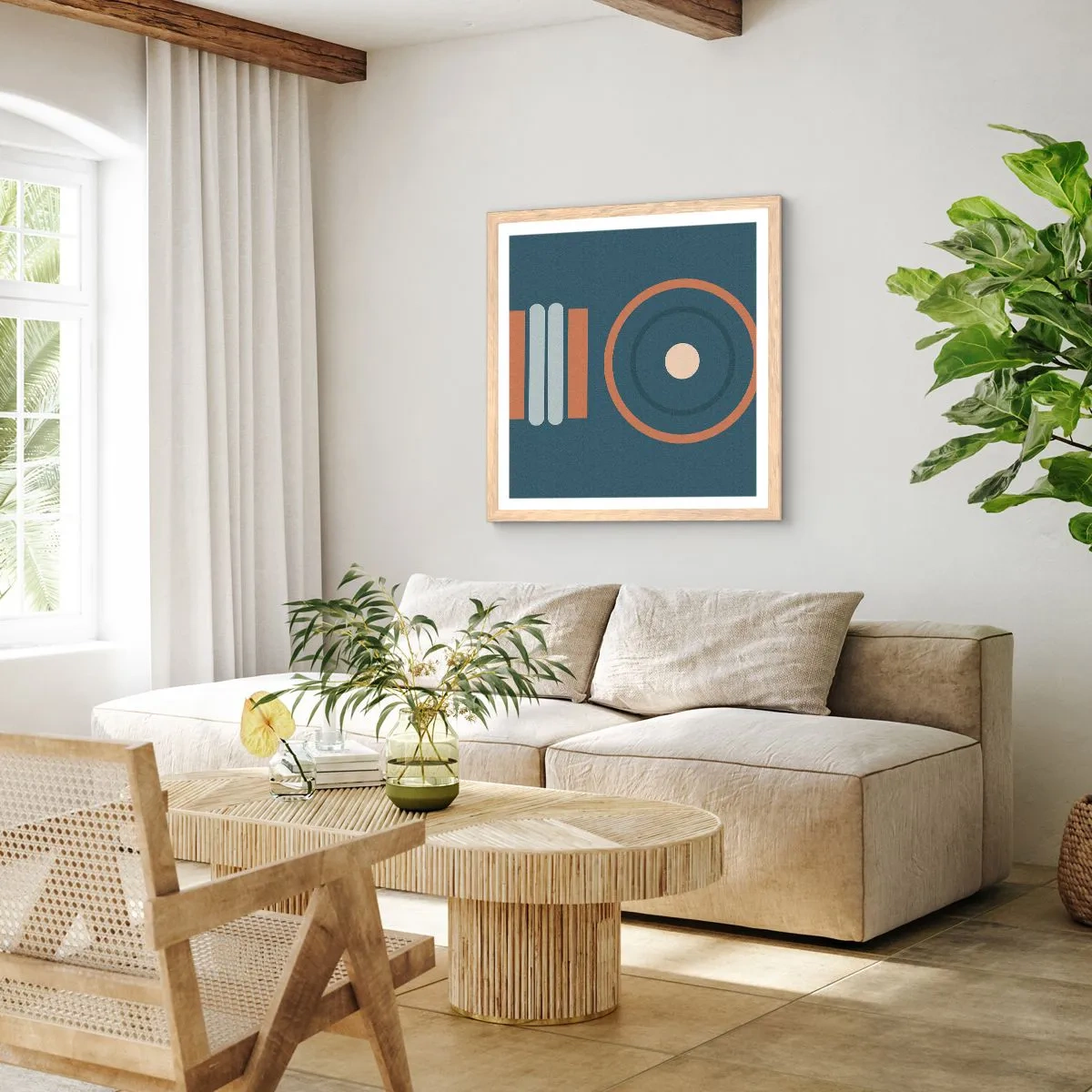 Poster in cornice rovere chiaro - L'essenza delle cose - 40x40 cm