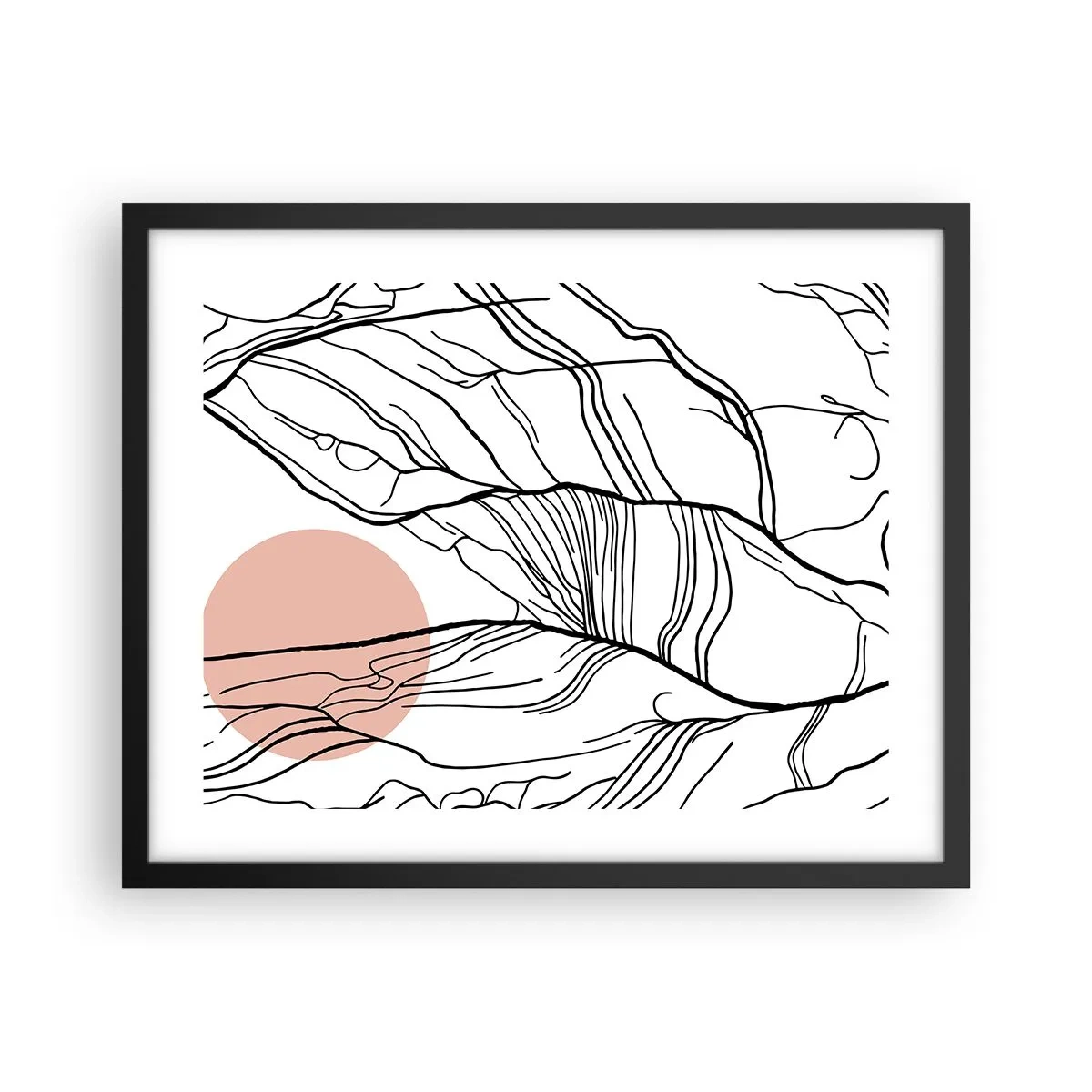 Poster in cornice nera - Nella rete dei rami - 50x40 cm