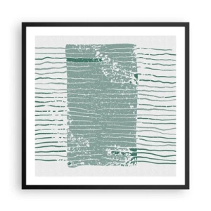 Poster in cornice nera - Astrazione marina - 60x60 cm
