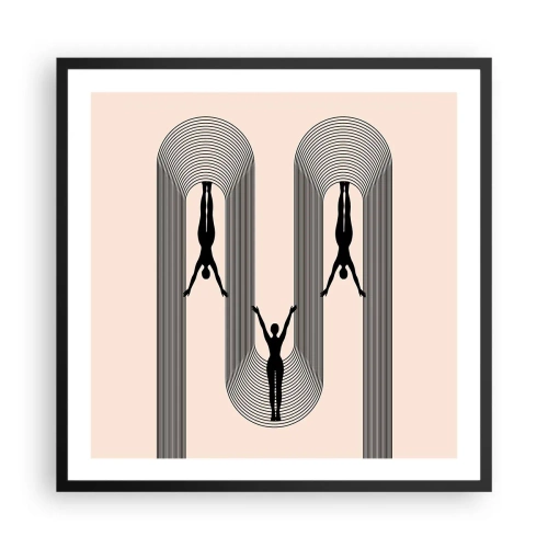 Poster in cornice nera - Sottosopra - 60x60 cm