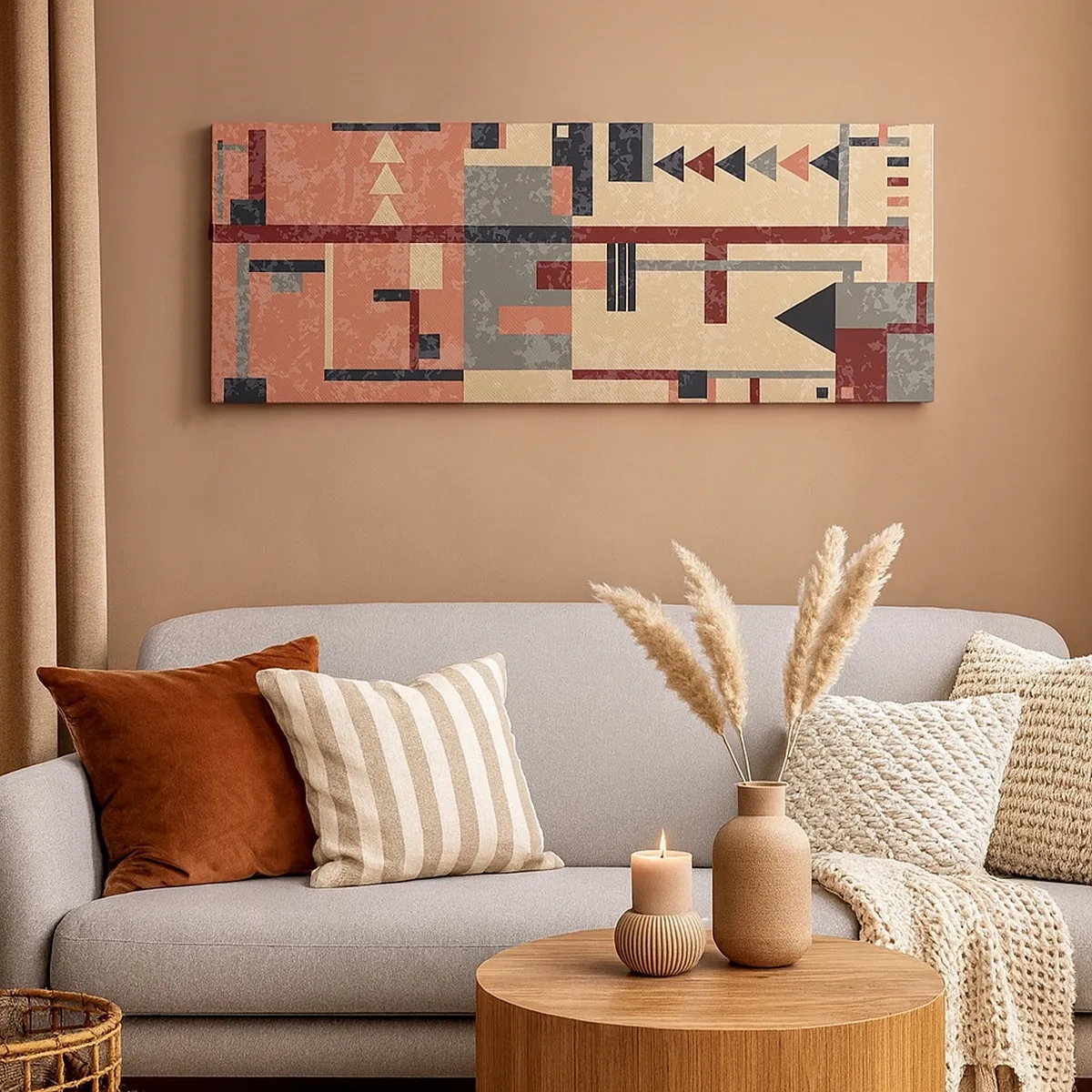 Quadro su tela - Stampe su Tela - Combinazione di orizzontali e verticali - 30x30 cm