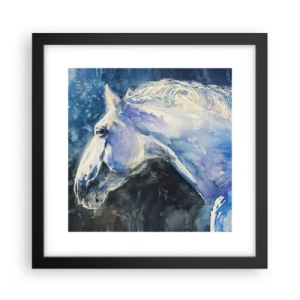 Poster in cornice nera - Ritratto in luce blu - 30x30 cm