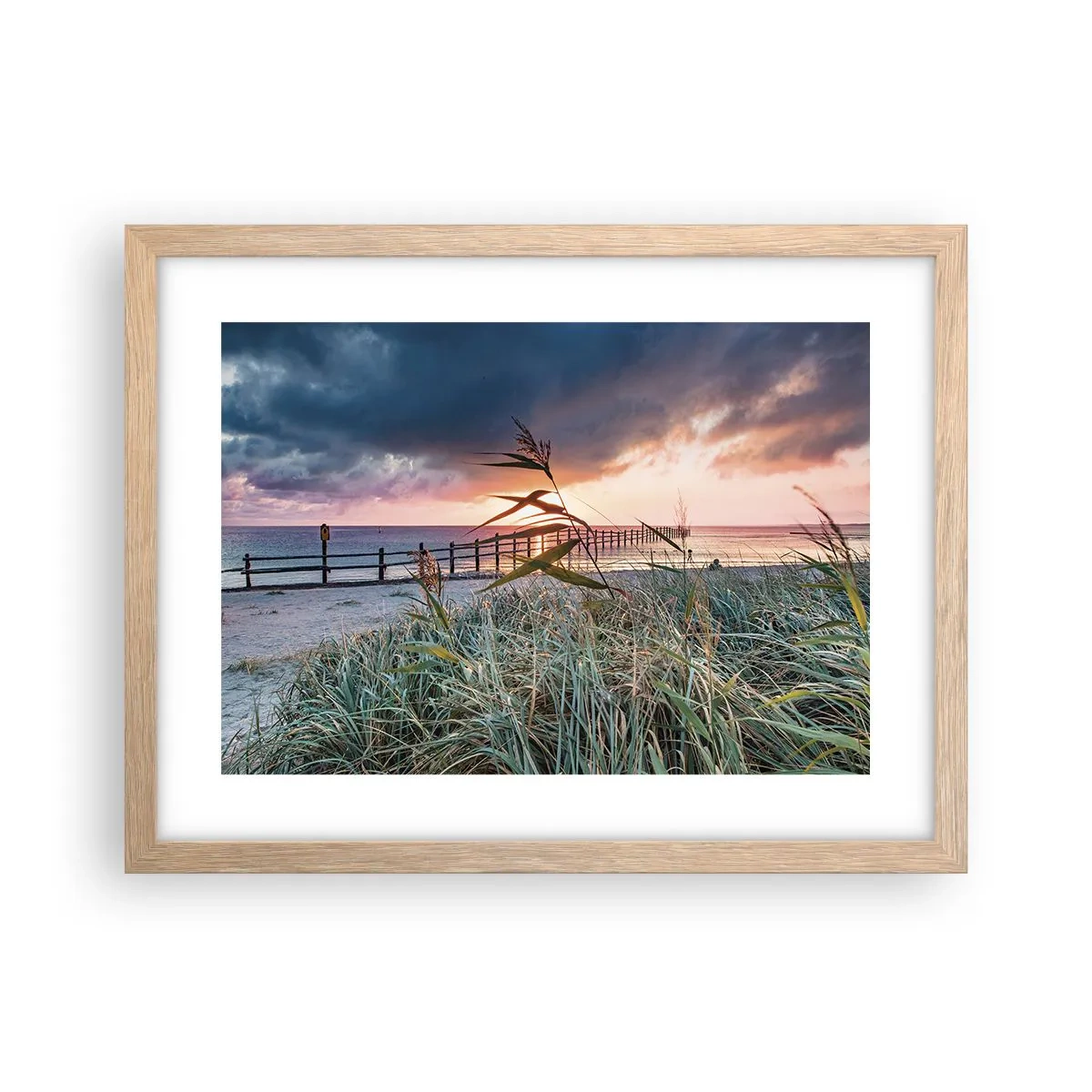 Poster in cornice rovere chiaro - Non andrà via col vento - 40x30 cm