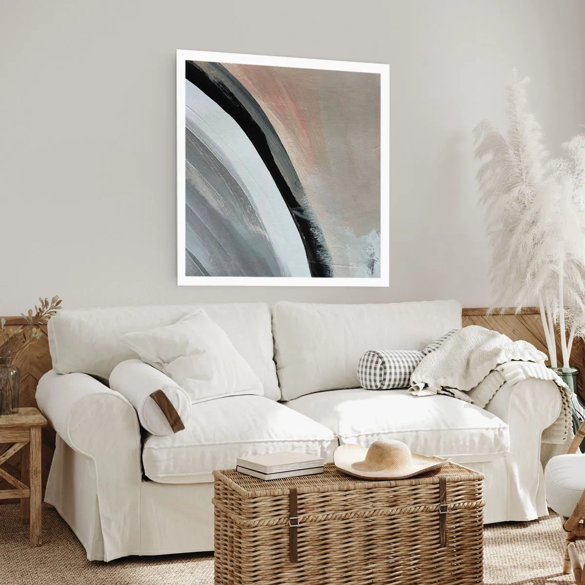 Poster - Composizione: arco di nero e grigio - 50x50 cm