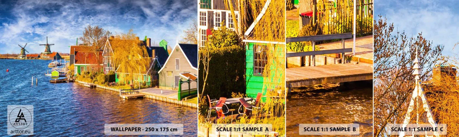 Campione Di Fotomurale Standard Eco - Da secoli immutabile - Paesaggio, Fan, Olanda - 100x30 cm