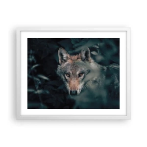 Poster in cornice bianca - Cacciatore - 50x40 cm