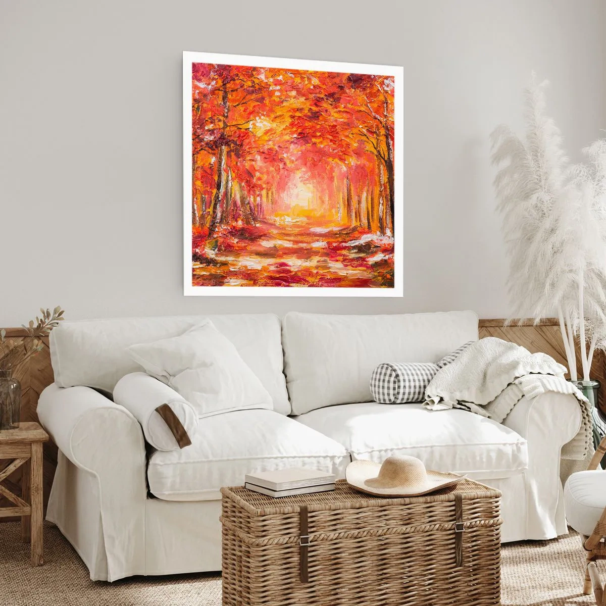 Poster - Foresta di rame - 60x60 cm