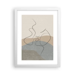 Poster in cornice bianca - Come un tocco di pennello - 30x40 cm