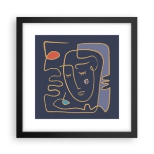 Poster in cornice nera - Pensierosa - 30x30 cm