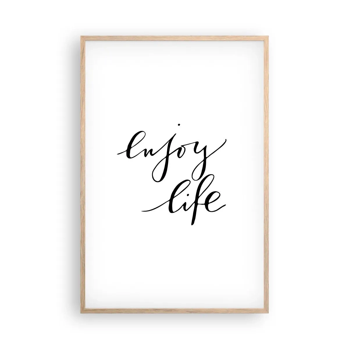 Poster in cornice rovere chiaro - Niente da aggiungere... - 61x91 cm