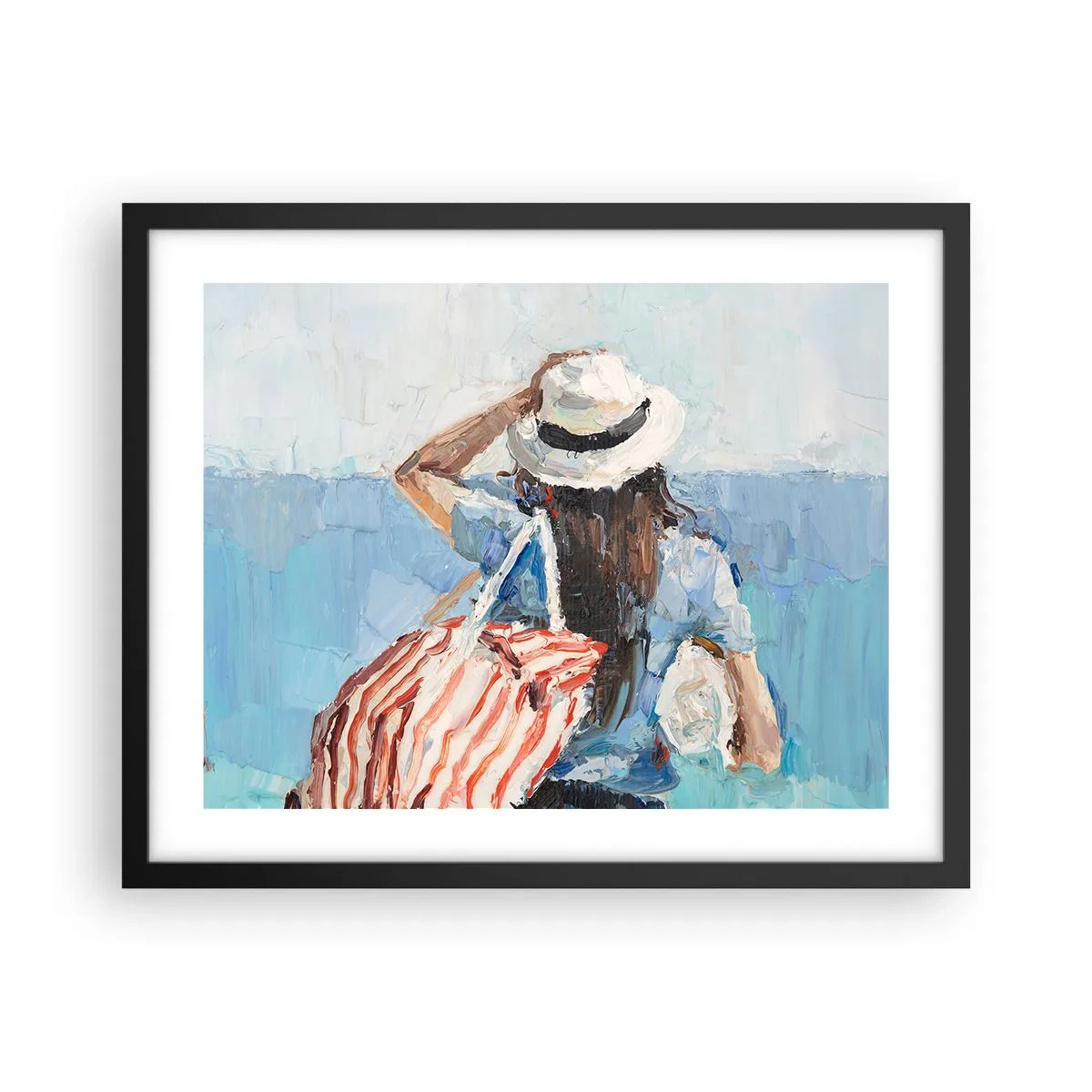 Poster in cornice nera - Benvenuti in vacanza - 50x40 cm