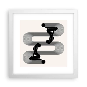 Poster in cornice bianca - Simmetria sensuale - 30x30 cm