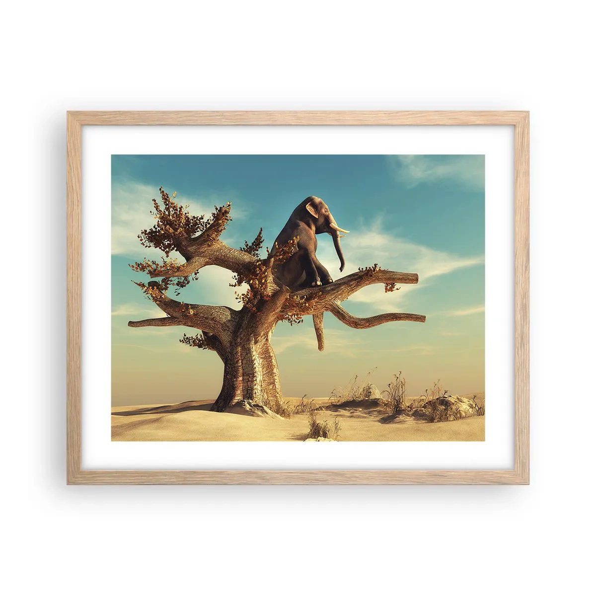 Poster in cornice rovere chiaro - Nuovo punto di vista - 50x40 cm