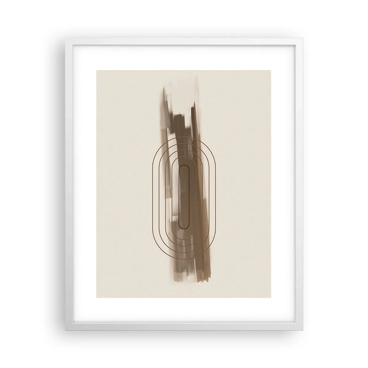 Poster in cornice bianca - Un soffio di grigio - 40x50 cm