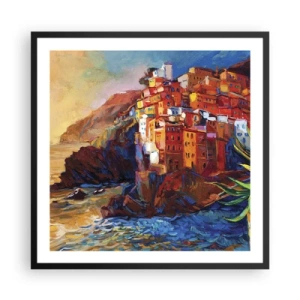 Poster in cornice nera - Atmosfera italiana - 60x60 cm