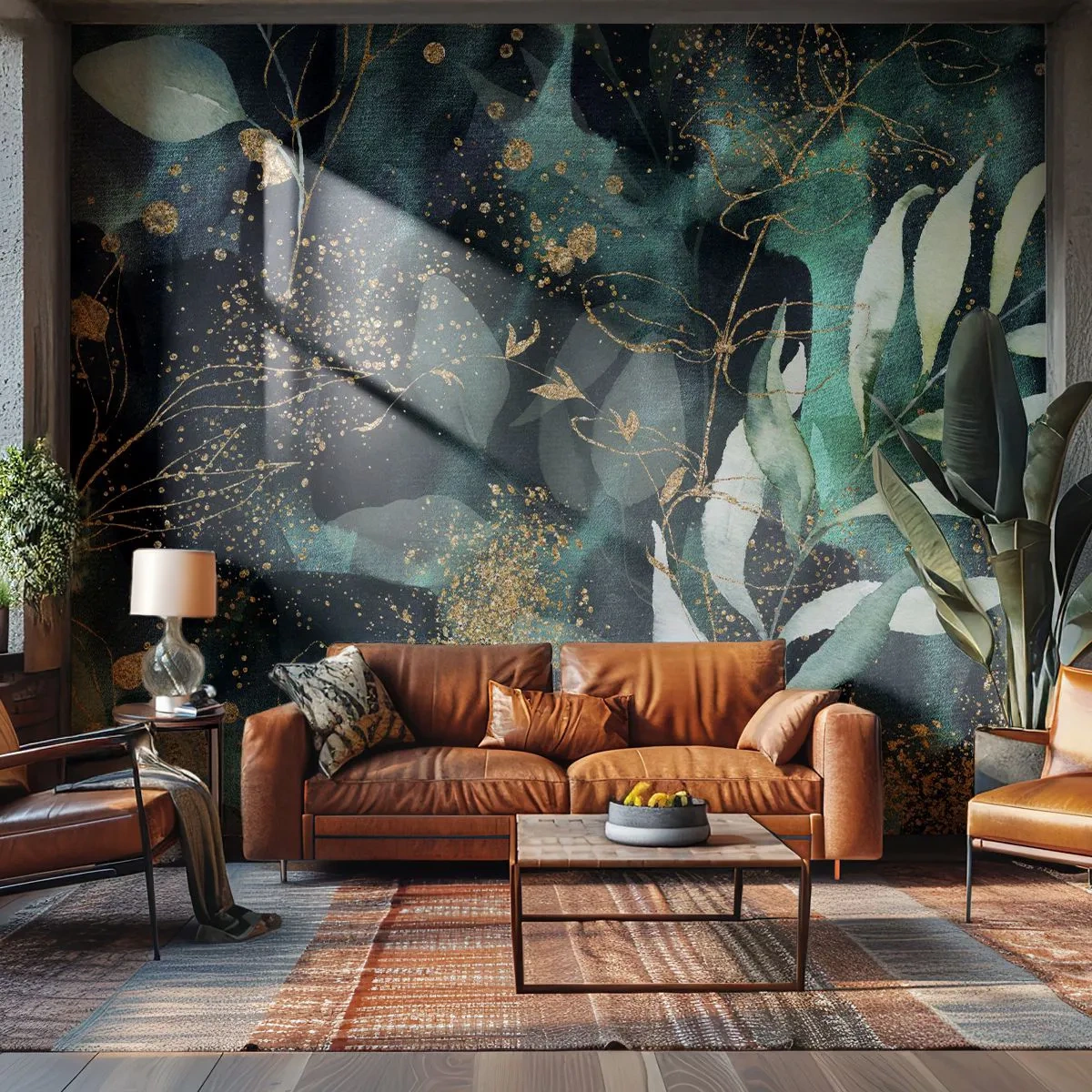 Fotomurali Premium Canvas - Il giardino incantato - Impianti, Foglie, Botanica - 300x210 cm