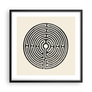 Poster in cornice nera - Ordine misterioso - 50x50 cm