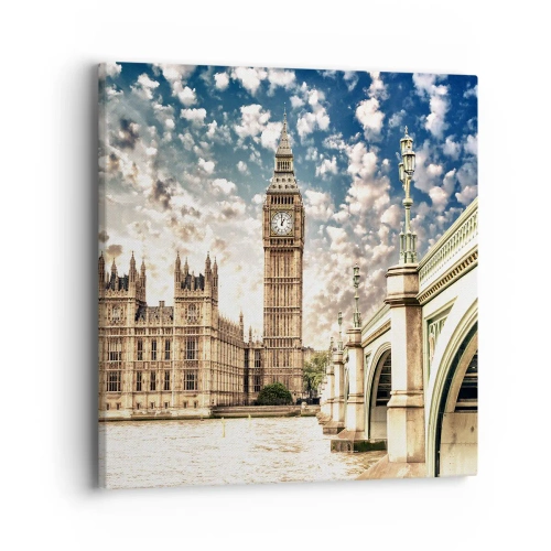 Quadro su tela - Stampe su Tela - Cirri sul Tamigi - 40x40 cm