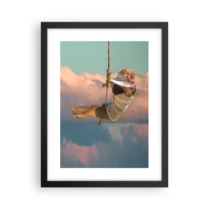 Poster in cornice nera - Divertimento tra le nuvole - 30x40 cm