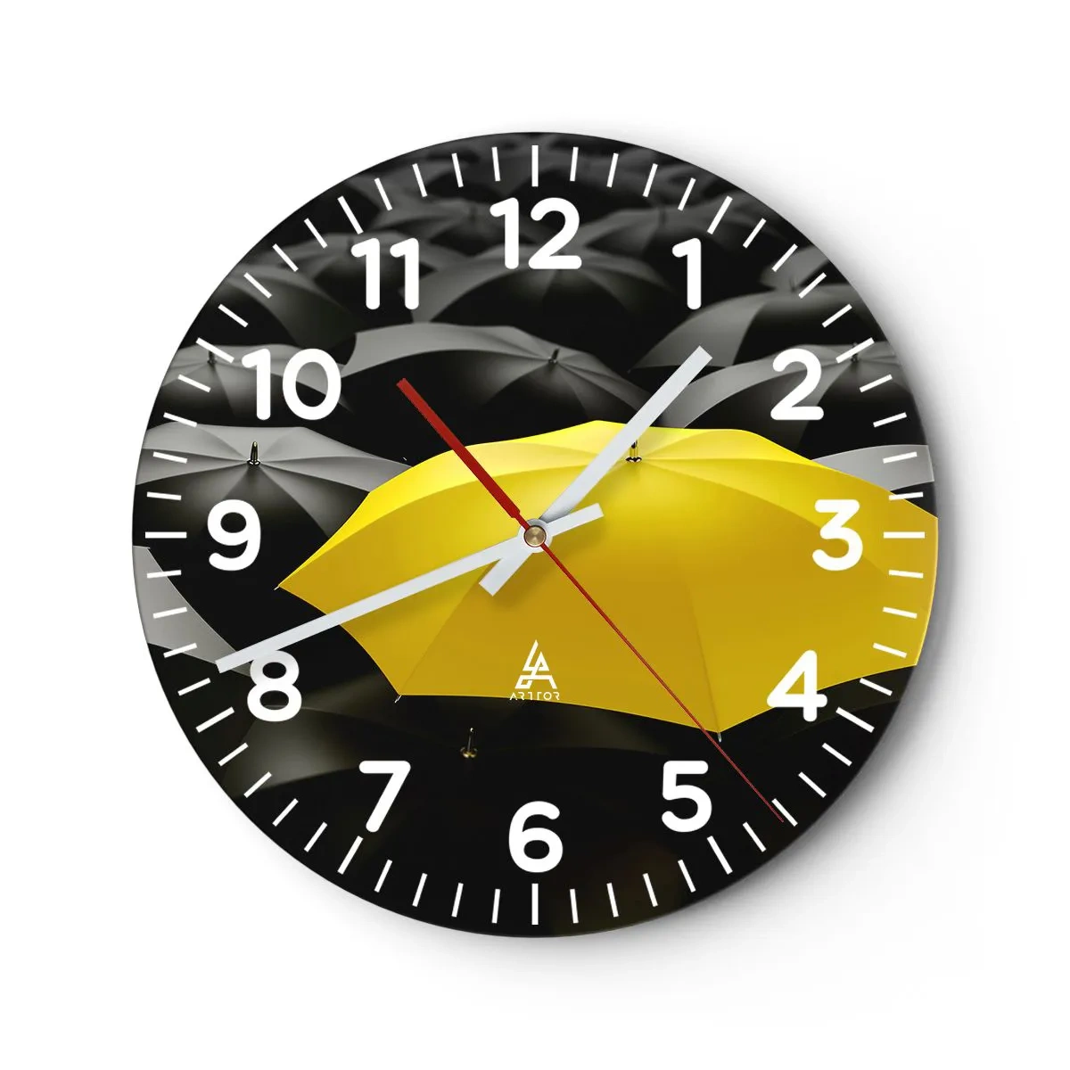 Orologio da parete - Orologio in Vetro - Addio tristezza - 30x30 cm