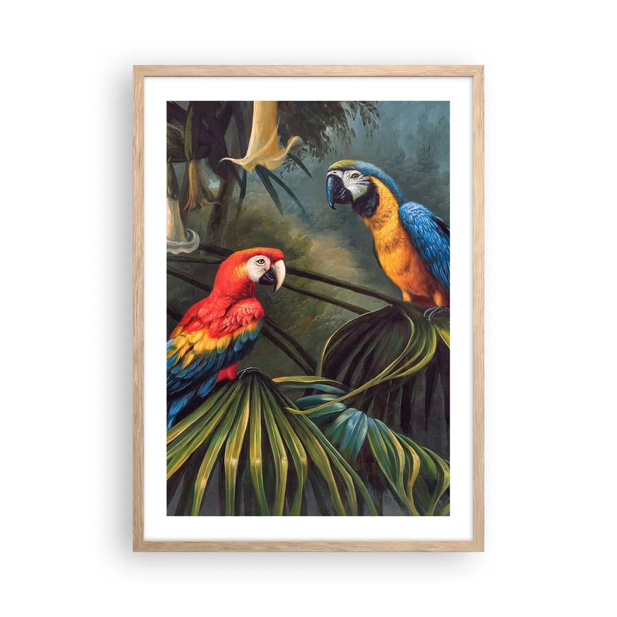 Poster in cornice rovere chiaro - Romanticità ai tropici - 50x70 cm