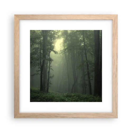 Poster in cornice rovere chiaro - Prima che si svegli - 30x30 cm