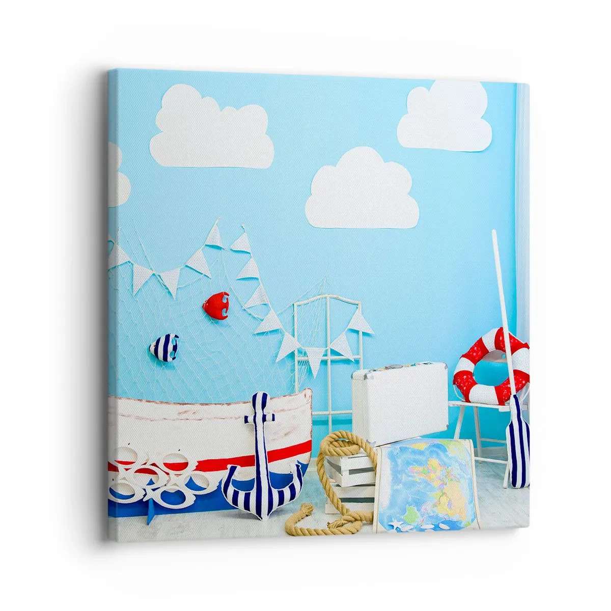 Quadro su tela - Stampe su Tela - La nostalgia delle avventure dei bambini - 30x30 cm