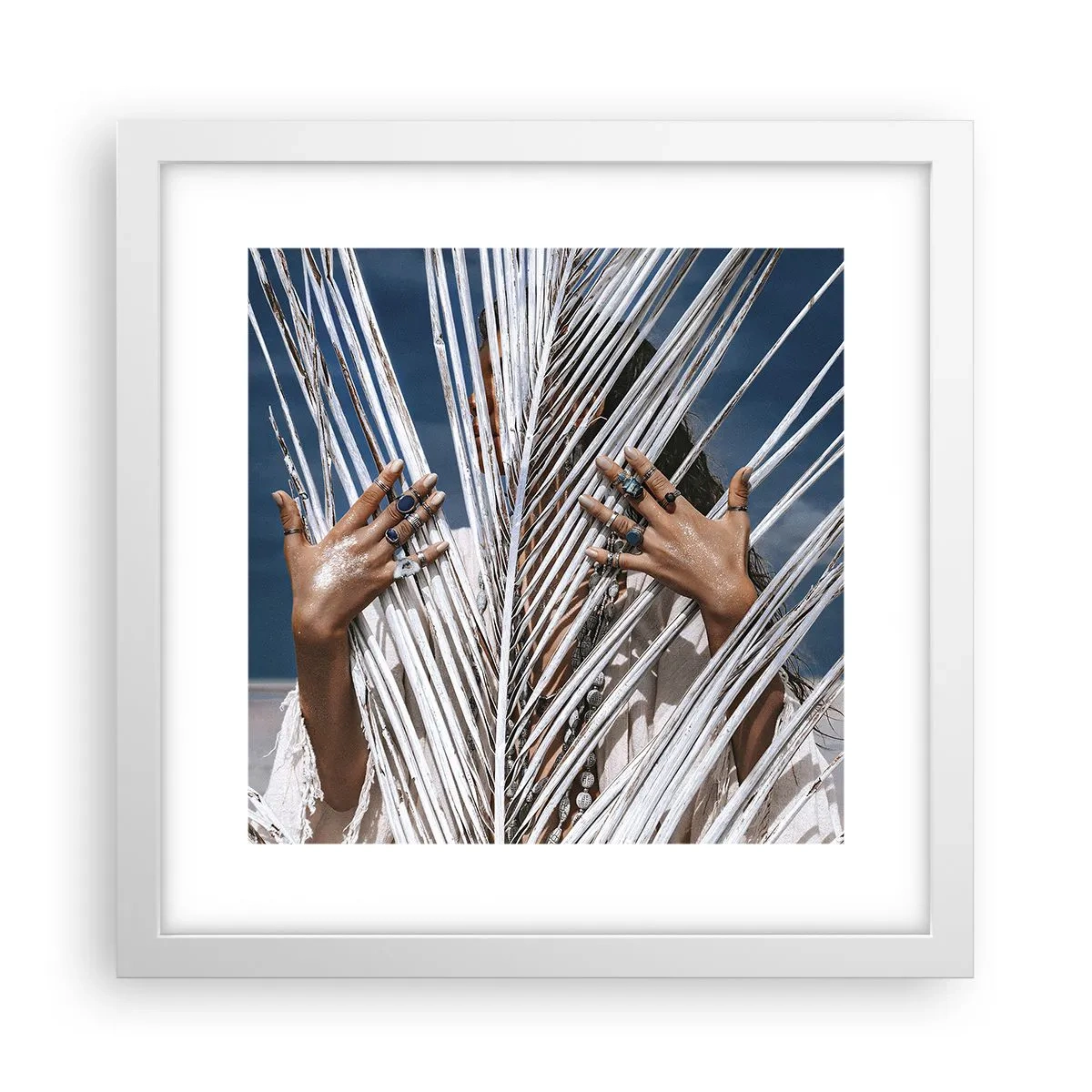 Poster in cornice bianca - La ragazza dello sciamano? - 30x30 cm