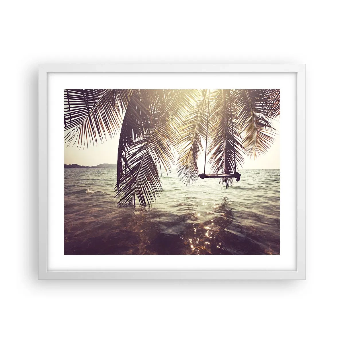 Poster in cornice bianca - Si può dondolare tra le nuvole a volontà - 50x40 cm