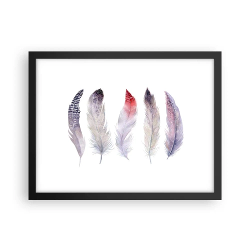 Poster in cornice nera - Delicate come una nebbia multicolore - 40x30 cm