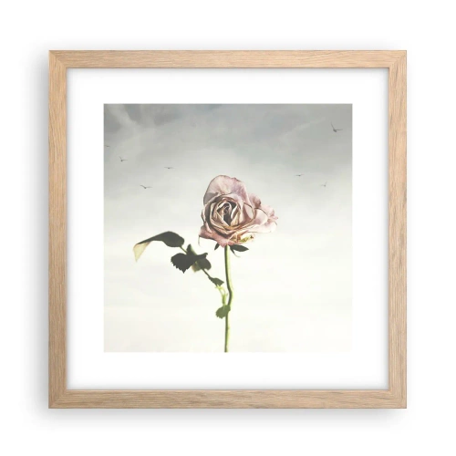 Poster in cornice rovere chiaro - Il benvenuto alla primavera - 30x30 cm