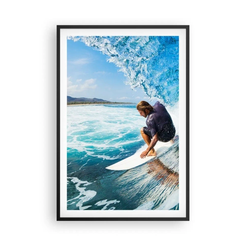 Poster in cornice nera - Ballando con le onde - 61x91 cm