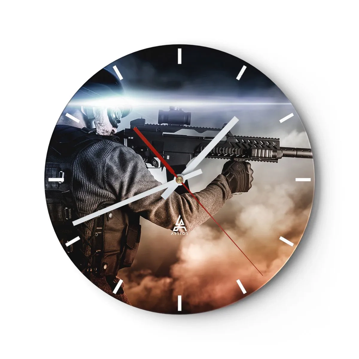 Orologio da parete - Orologio in Vetro - Semplicemente un eroe - 40x40 cm