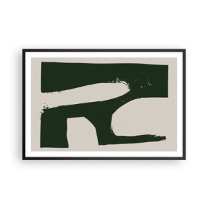 Poster in cornice nera - Golfi di bianco - 91x61 cm