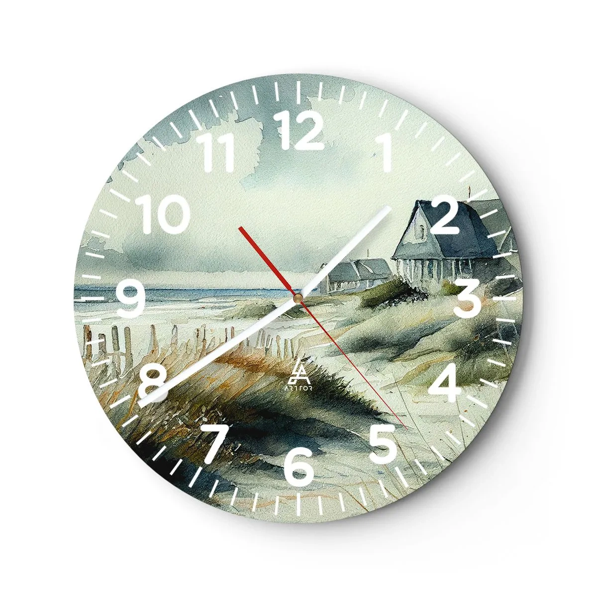 Orologio da parete - Orologio in Vetro - Lontano dal caos - 30x30 cm